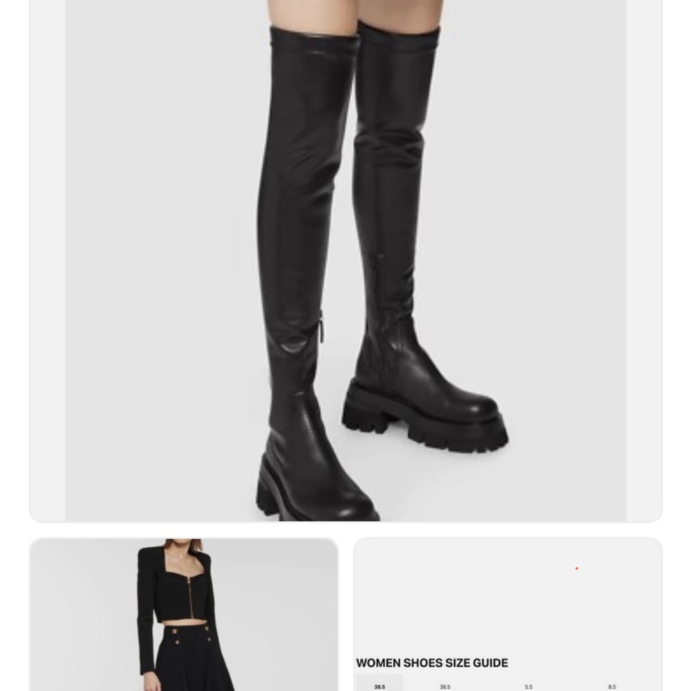 Versace Leonidas Black Leather Thigh-High Boots